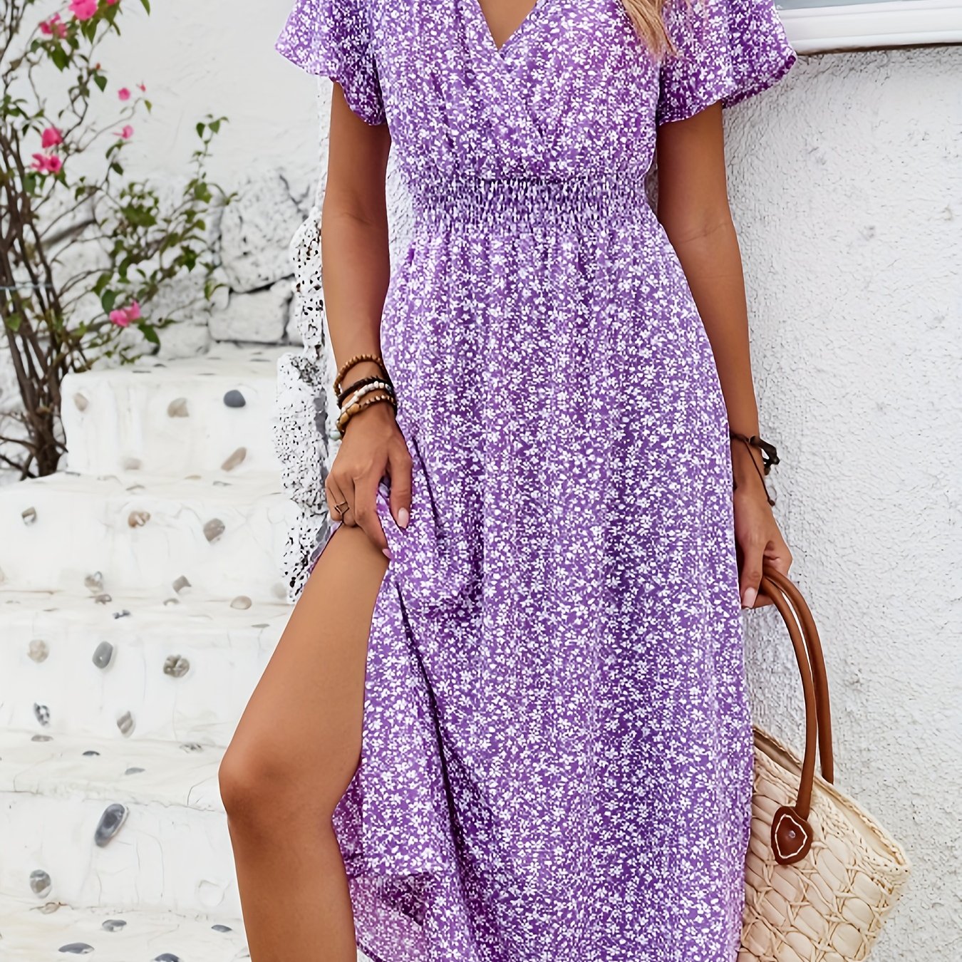 Zwierige Bloemen Maxi-jurk – Moeiteloze Vakantietrek