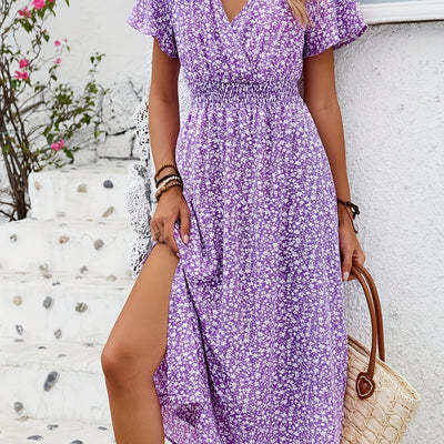 Zwierige Bloemen Maxi-jurk – Moeiteloze Vakantietrek