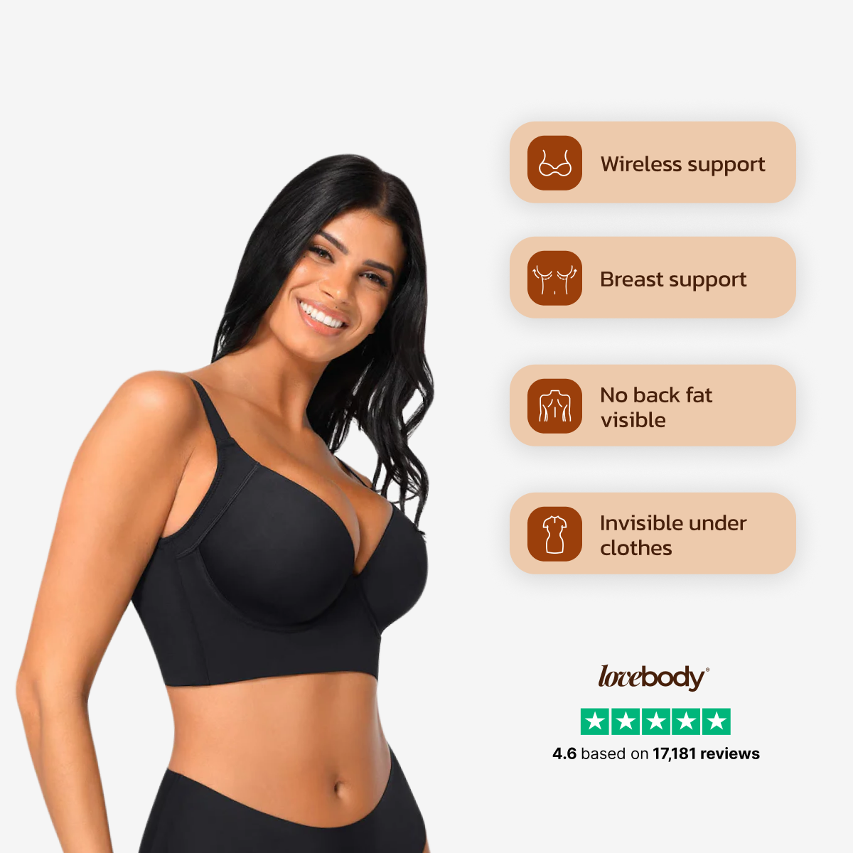 Lovebody® Supportive Comfort Back-Smoothing Bra