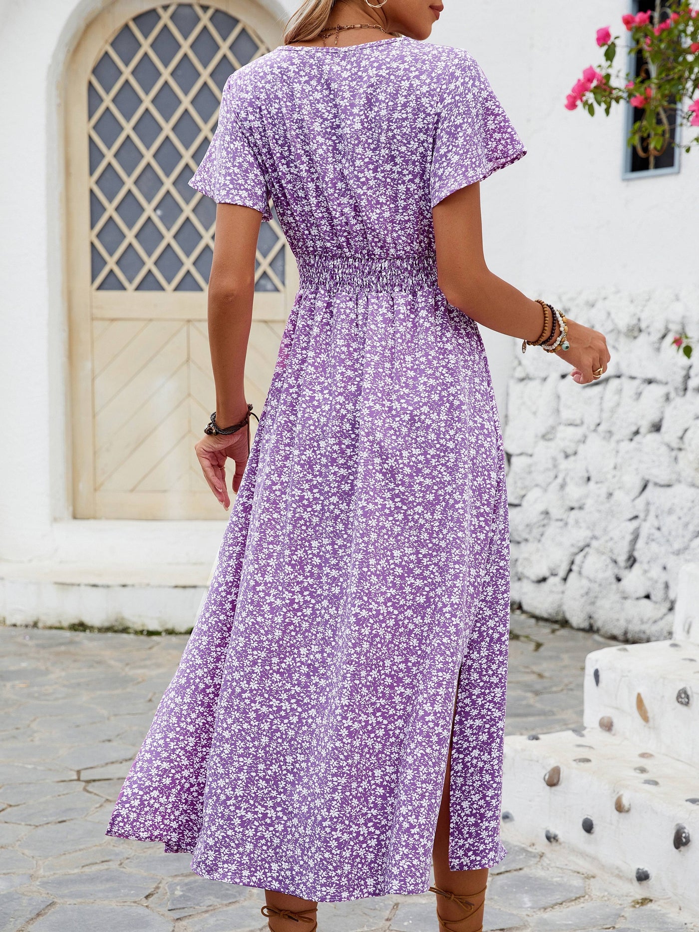 Zwierige Bloemen Maxi-jurk – Moeiteloze Vakantietrek