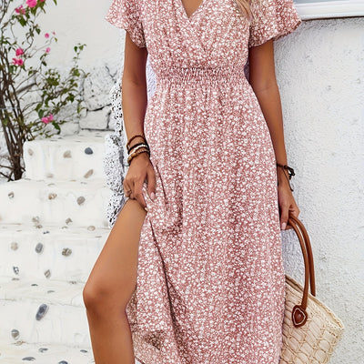 Zwierige Bloemen Maxi-jurk – Moeiteloze Vakantietrek