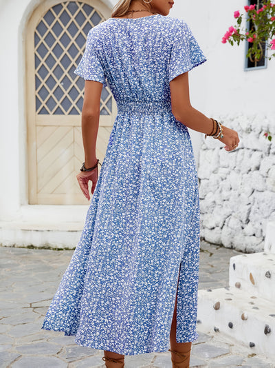 Zwierige Bloemen Maxi-jurk – Moeiteloze Vakantietrek