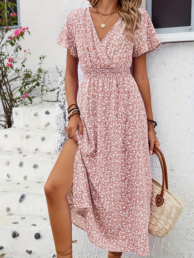 Zwierige Bloemen Maxi-jurk – Moeiteloze Vakantietrek